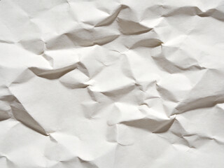 Fototapeta premium White Crumpled Paper Texture Background