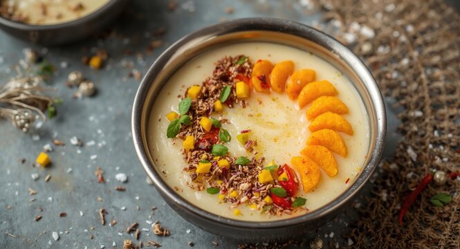 Traditional Indian Khir Kheer dessert served in a bowl with festive garnish for Eid celebrations