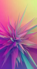 Obraz premium Intense colorful distortion of abstract digital geometry, creating a chaotic and unsettling visual background texture, colorful, distortion, chaos