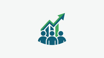 Fototapeta premium Team Success and Growth Concept Logo
