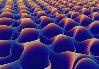 Obraz premium Dynamic interplay of repeating forms creating structural harmony across an expansive plane, emphasizing abstract spatial movement, digital, contemporary, form