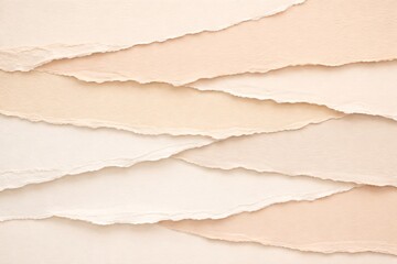 Fototapeta premium Exploring Torn Paper Layers in Soft Hues Abstract Art Studio Digital Content Calm Environment Aesthetic Viewpoint Creative Concept