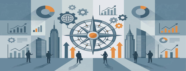 Obraz premium Business strategy and growth concept.
