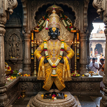 Traditional Idol of Lord Vitthal in the Sacred Pandharpur Temple