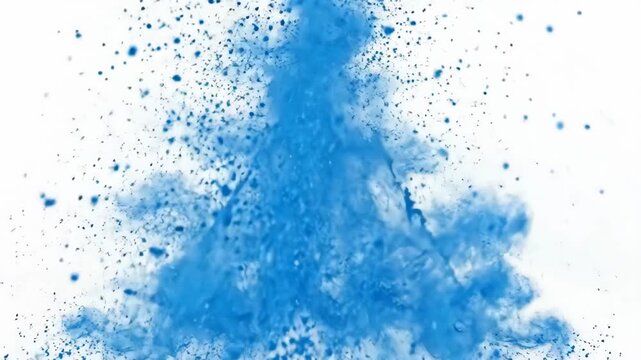 Microscopic view of a triangular bacterial colony stained in blue