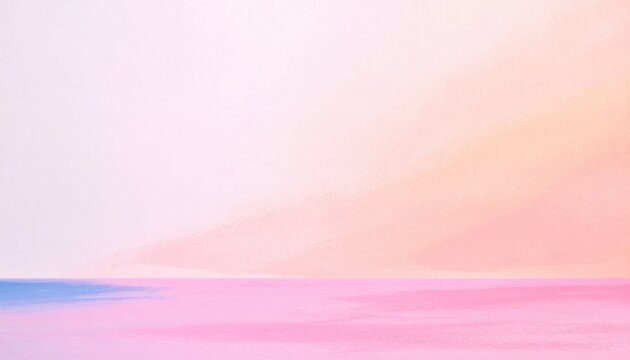 Arri&egrave;re-plan abstrait avec un d&eacute;grad&eacute; de couleurs pastel rose et orange &eacute;voquant un lever de soleil paisible sur une mer calme et floue.