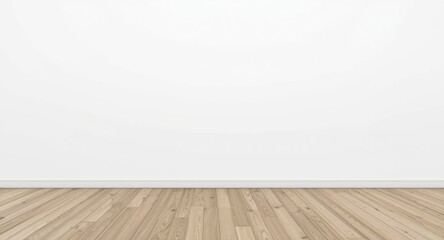 Naklejka premium Minimalist contemporary space centered on an empty white wall and mockup