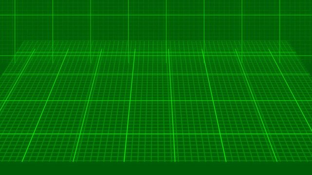 Grid line animation and move on background, grid graph pattern background moving technology concept