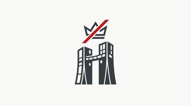Iconic Bridge And Crown With A Red Strike-Through