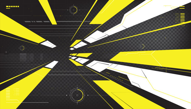 Futuristic Speed Perspective Background &ndash; Sci-Fi HUD Warp Motion Vector