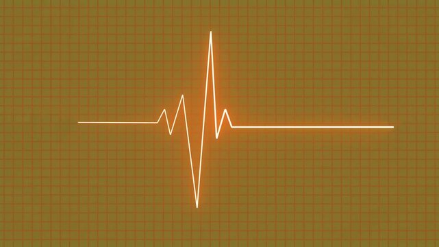 Heartbeat cardiogram signal, monitor animation digital interface loading icon