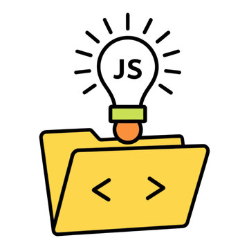 JavaScript Code Idea Vector Icon