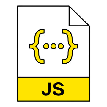 JavaScript File Vector Icon with Code Brackets