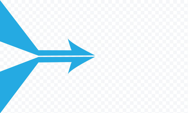 Two converging paths form an arrow pointing upwards on a  background .Vector Illustration . EPS 10 .