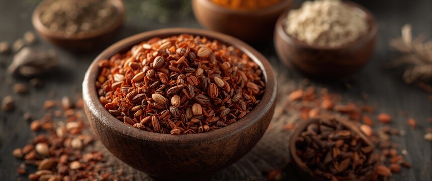 Traditional Ayurvedic Triphala churan in wooden bowl supporting digestion and wellness
