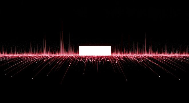 Conceptual visualization of a digital frequency spectrum with a significant blank spot, indicating a lost signal or missing data point ,scanning ,error ,background