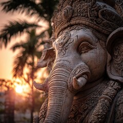 Fototapeta premium Cultural celebration of ganesh chaturthi india photography urban close-up festival spirit