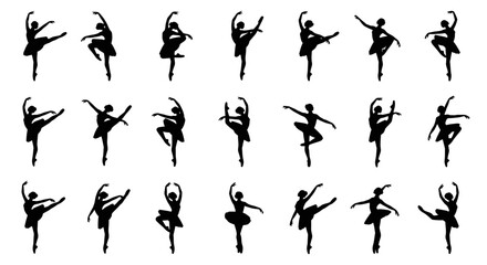 Ballet Dancer Silhouettes Collection © Kardus