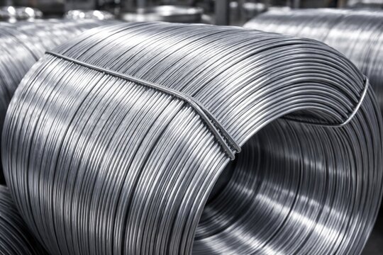 High detail industrial aluminium wire rod with fine metallic strands for manufacturing