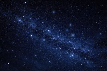 Fototapeta premium twinkling stars in a deep blue night sky background