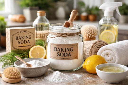 Natural cleaning uses of baking soda in household chores