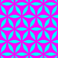 Fototapeta premium Colorful symmetrical geometric star patterns in green and blue forming abstract design showing vivid composition detail and documentation for digital artwork and decorative template