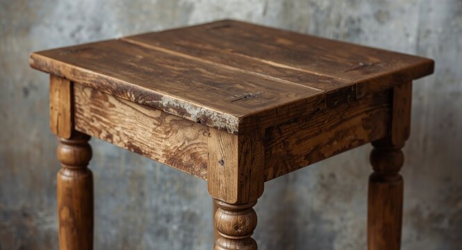 Vintage wooden side table with character shown without extras