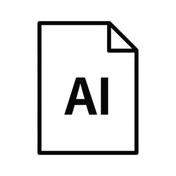 AI File Document Icon Graphic