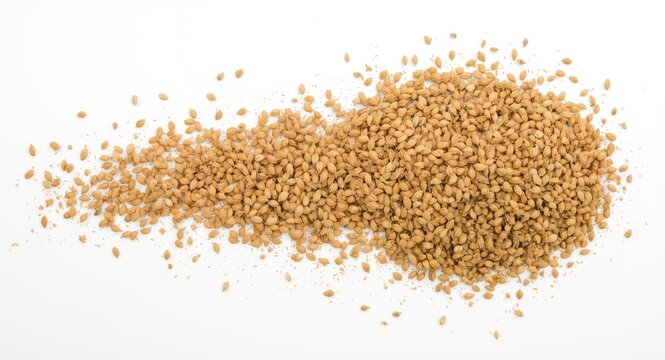 White backdrop with ajwain seeds herbal concept