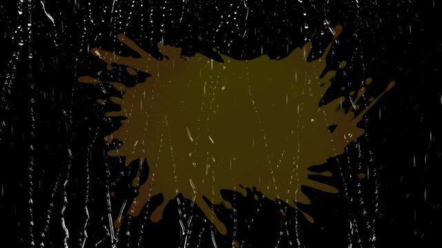 Motivational stay strong quote with yellow paint splatter on black background