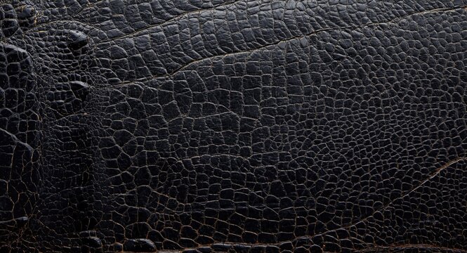 Texture of crocodile hide in close view with dark background ideal for text placement