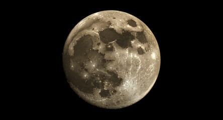Obraz premium Sunlit lunar orbit showing detailed rough surface features