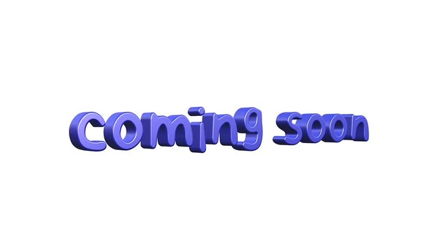 coming soon text animation on white background video