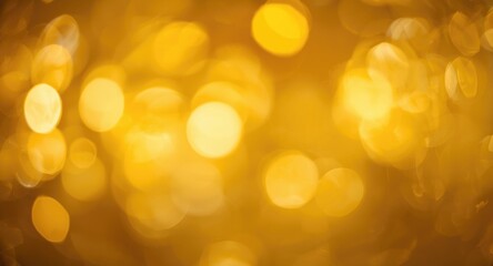 Obraz premium Warm yellow lit holiday abstract backdrop with smooth bokeh and dreamy effect