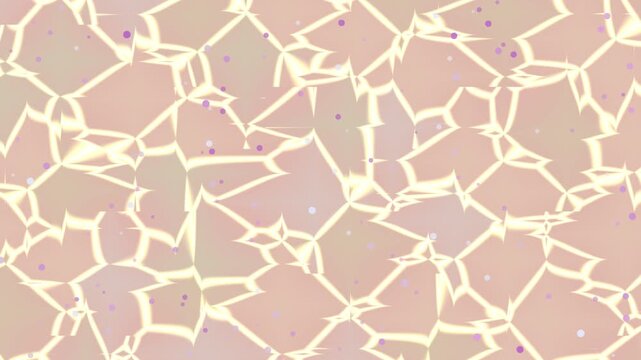 Close-up of pink and beige mosaic tiles with white grout lines