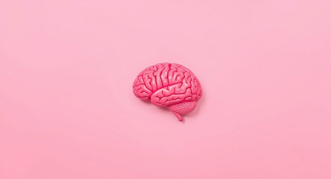 World Epilepsy Day theme showing a brain outline on a uniform pink background