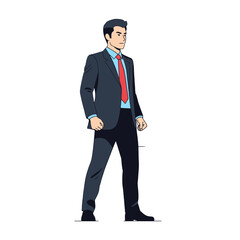 Obraz premium A confident professional stands ready for business opportunities