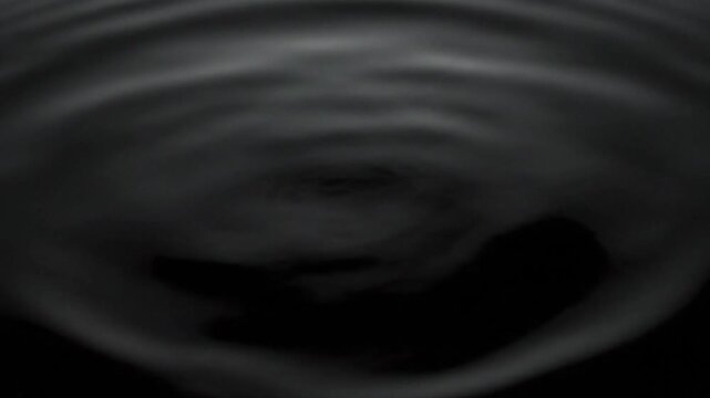 Dark Water Drop Impact Splash Crown Ripple Effect Slow Motion