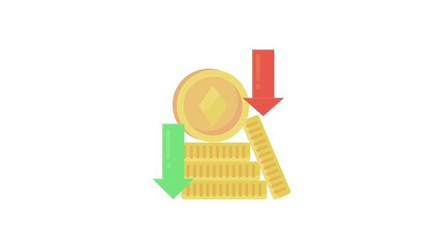 Gold coin with an upward arrow, indicating a price of 1 credit, equivalent to $1 USD.