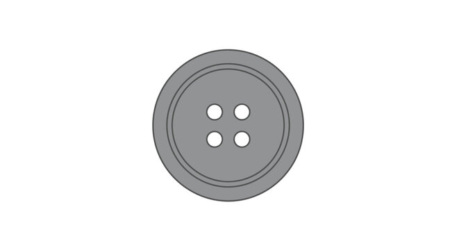 A simple gray button with holes.