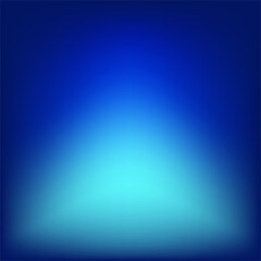 Fototapeta premium Abstract blue gradient background with soft glowing light effect, smooth blur texture, modern vibrant backdrop, clean minimal design for presentation, website banner, product display
