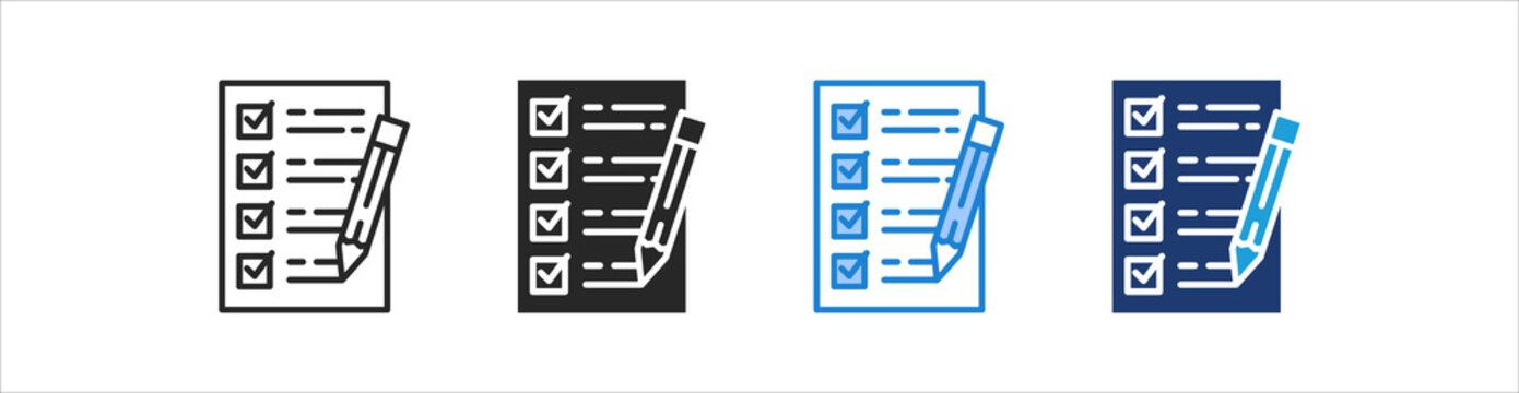 Evaluation Icon Set Multiple Style Vector Collection