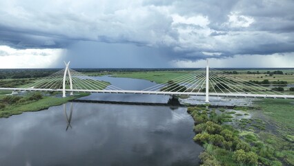 Okavango mohembo bridge near the village of Mohembo in Botswana, Africa © Bashi
