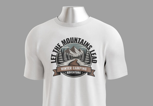 Mountain Adventure Winter Camping Tshirt