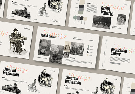 Vintage Mood Board Presentation Template