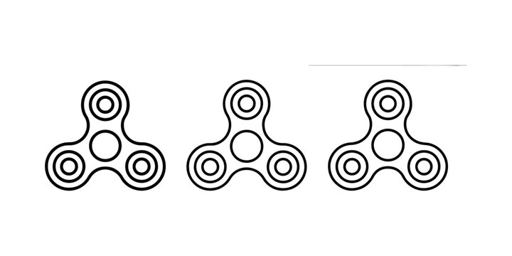 Fidget spinner icon vector design. fidget spinner vector cartoon flat style on white background. relax toy icon