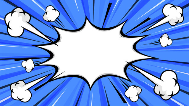 comic zoom blue cartoon background