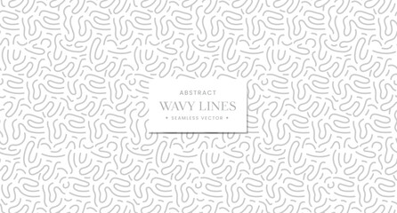 Wavy seamless pattern backdrop design in Grey