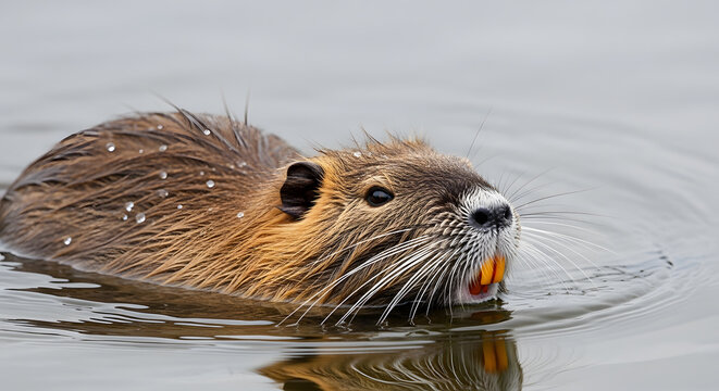 Nutria in Vltava River