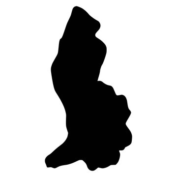 Liechtenstein Black Map Flat Design